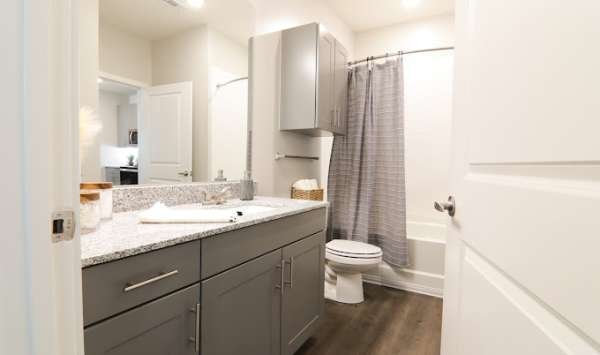 Bathroom Cabinets - Ridgeview Apartments - Smokey Gray